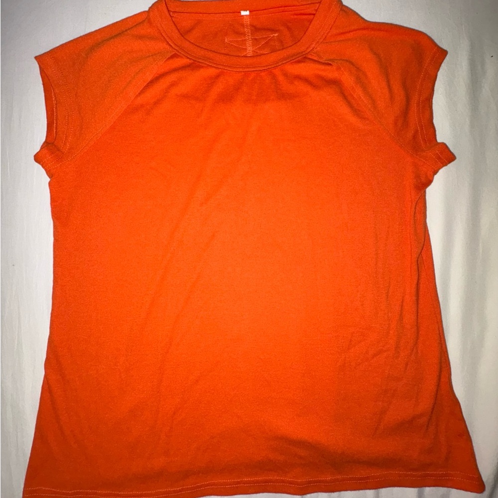 Women's Orange Sleeveless Top